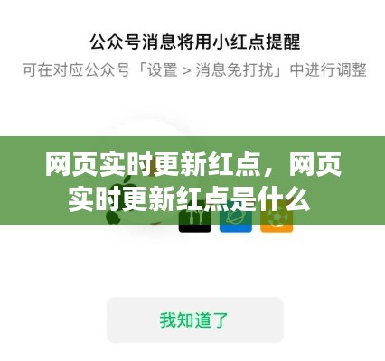 网页实时更新红点,网页实时更新红点是什么