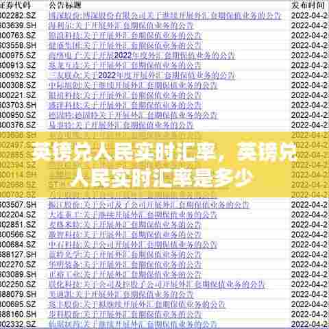 英镑兑人民实时汇率,英镑兑人民实时汇率是多少