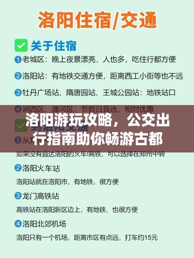 洛阳游玩攻略，公交出行指南助你畅游古都