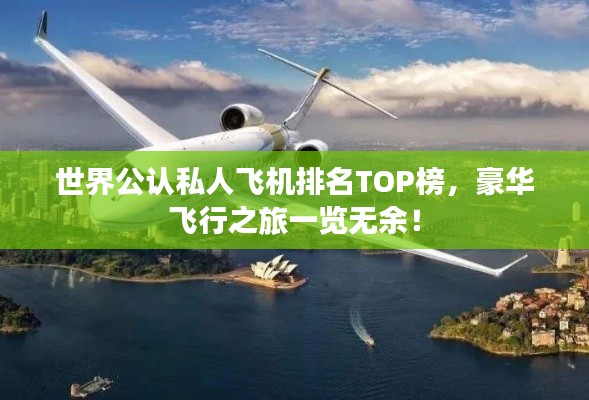 世界公认私人飞机排名TOP榜，豪华飞行之旅一览无余！