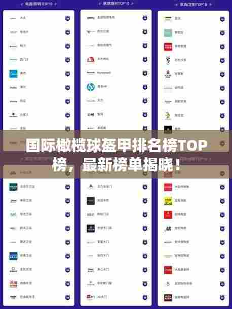 国际橄榄球盔甲排名榜TOP榜，最新榜单揭晓！