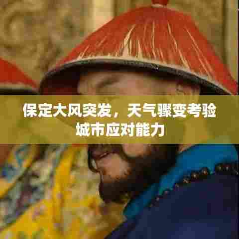 保定大风突发，天气骤变考验城市应对能力